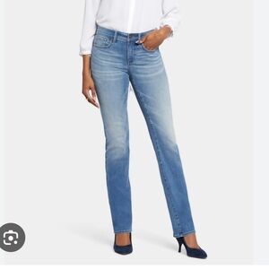 NYDJ Marilyn Straight Jeans Blue Mid Rise Classic Stretch Denim Women’s